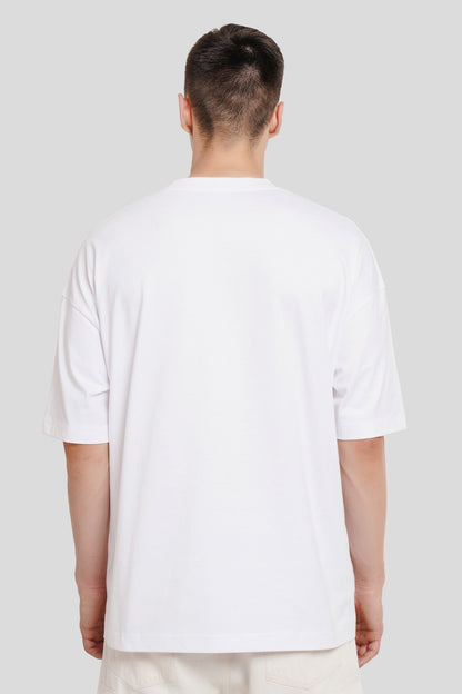 Solid White Half Sleeves T-Shirt For Men Baggy Fit