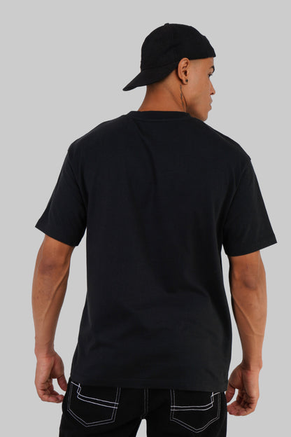 City Tour Drop Black Oversized Fit T-Shirt Men