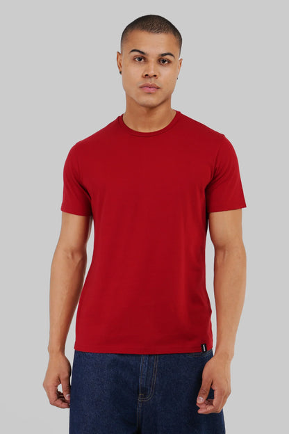 Pack of 5 Regular Fit T-shirts - Red/Navy/Grey/Black/Green