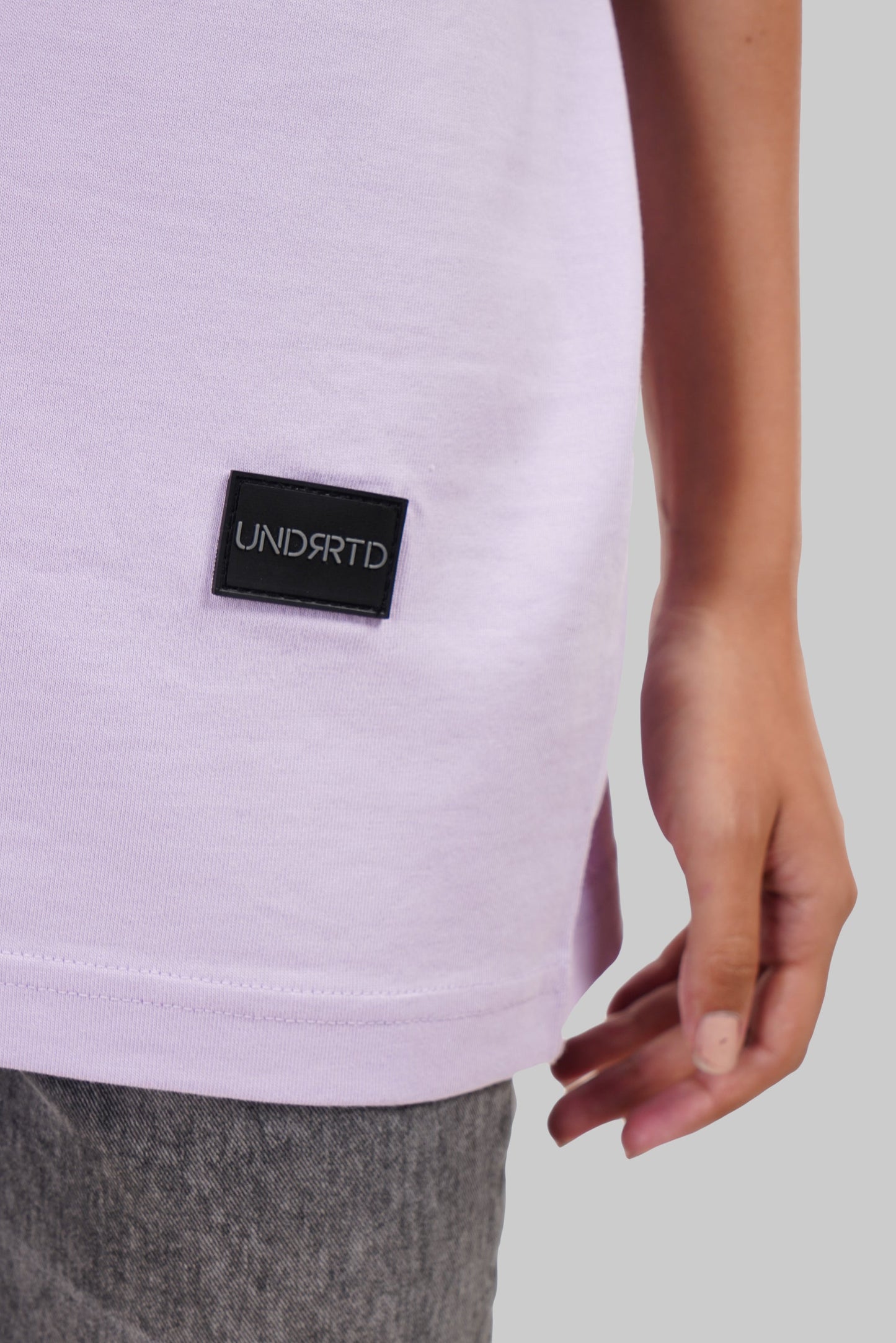 Mushrooms Print Lavender Baggy Fit T-Shirt Women