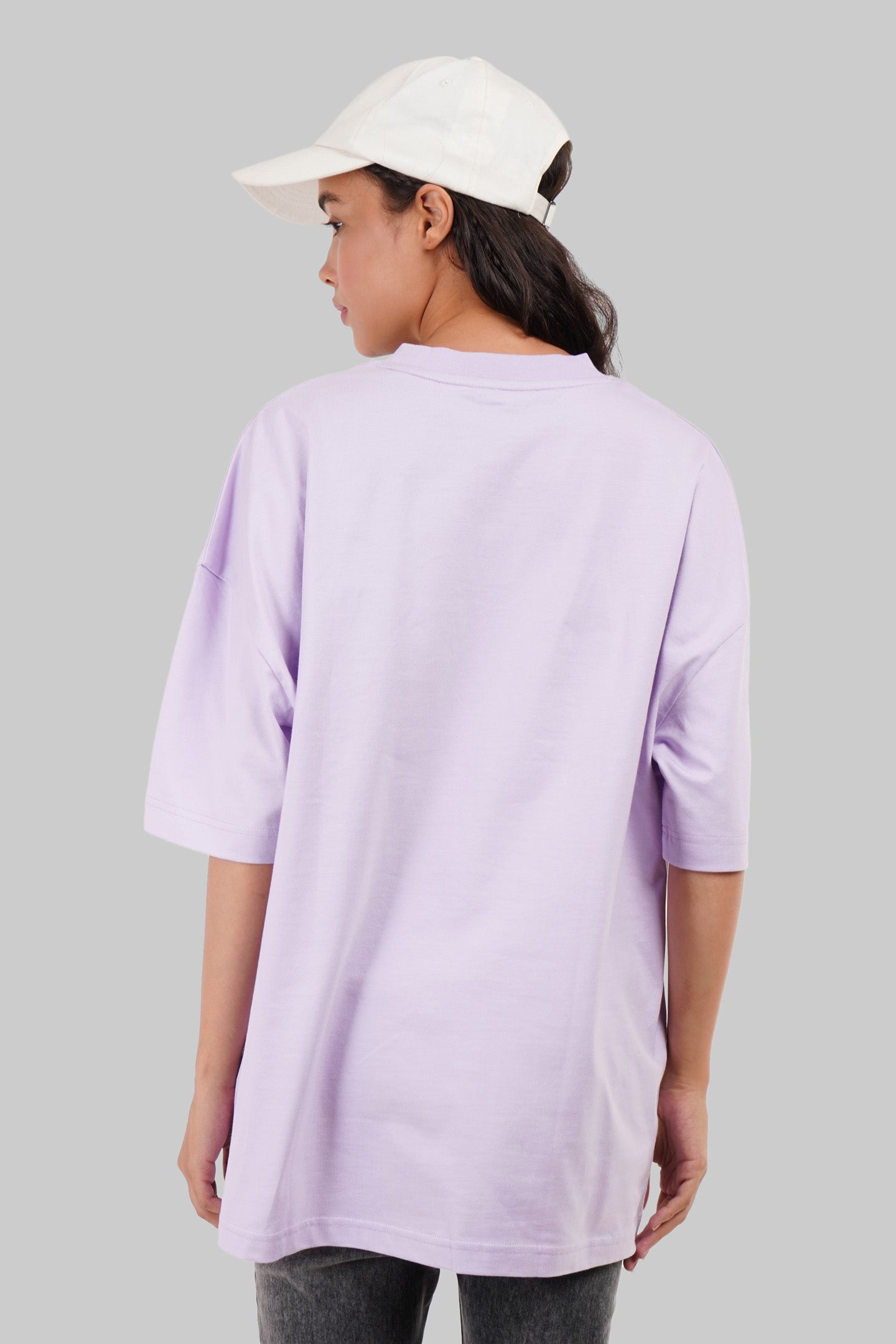 Fame Lavender Baggy Fit T-Shirt Women