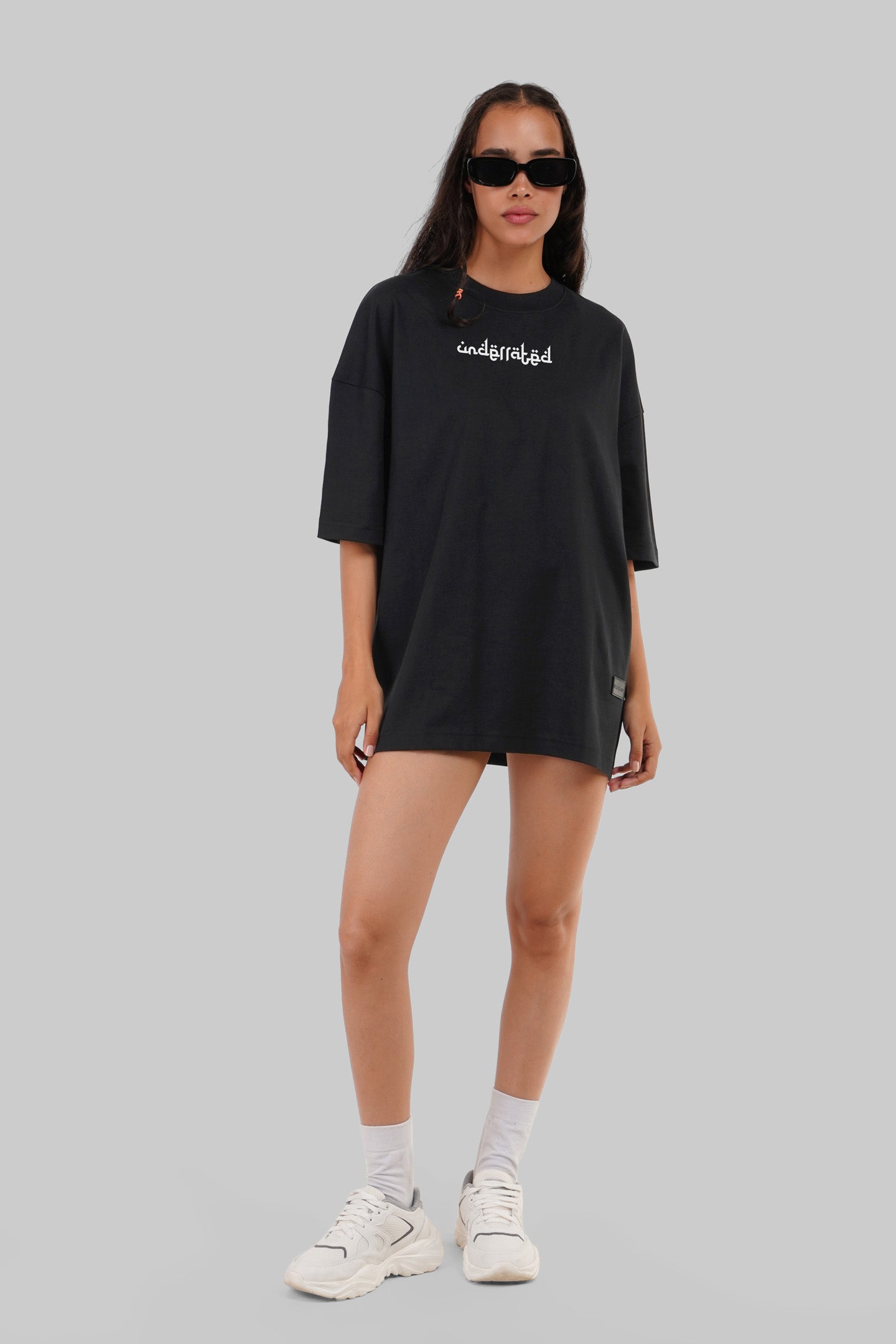 Urban Arabic Vibe Black Baggy Fit T-Shirt Women