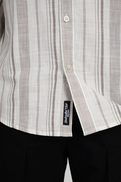 Light Brown Striped Shirt
