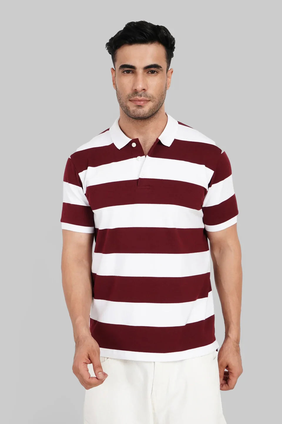 Pack of 2 Rugby Polo T-shirt combo - Green /Maroon