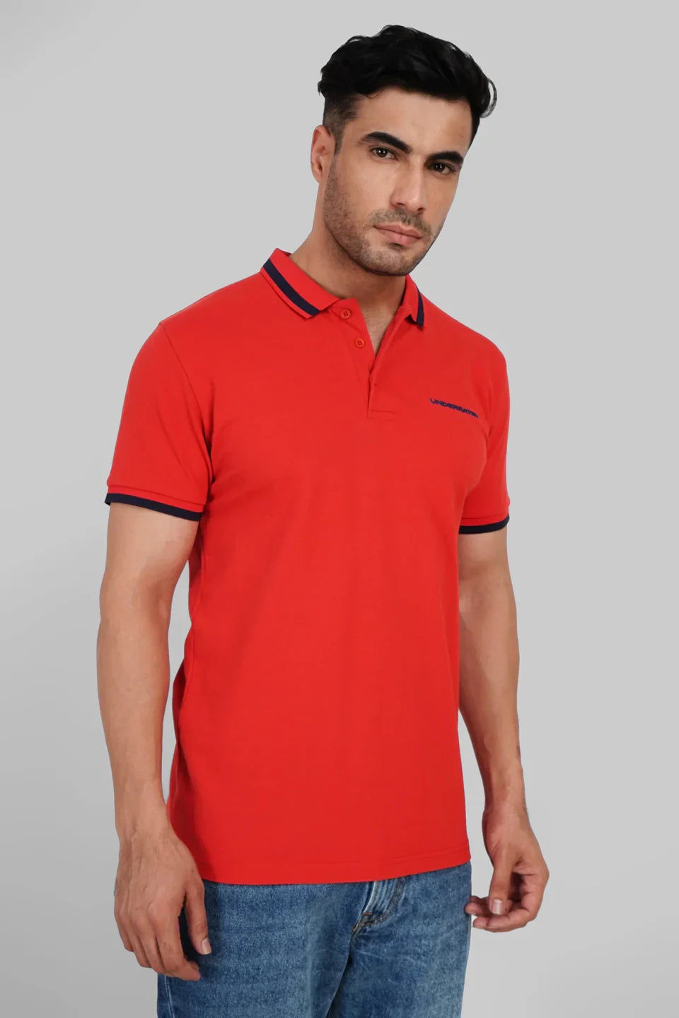 Pack of 2 Men's Polo T-shirt combo - Red/ Green