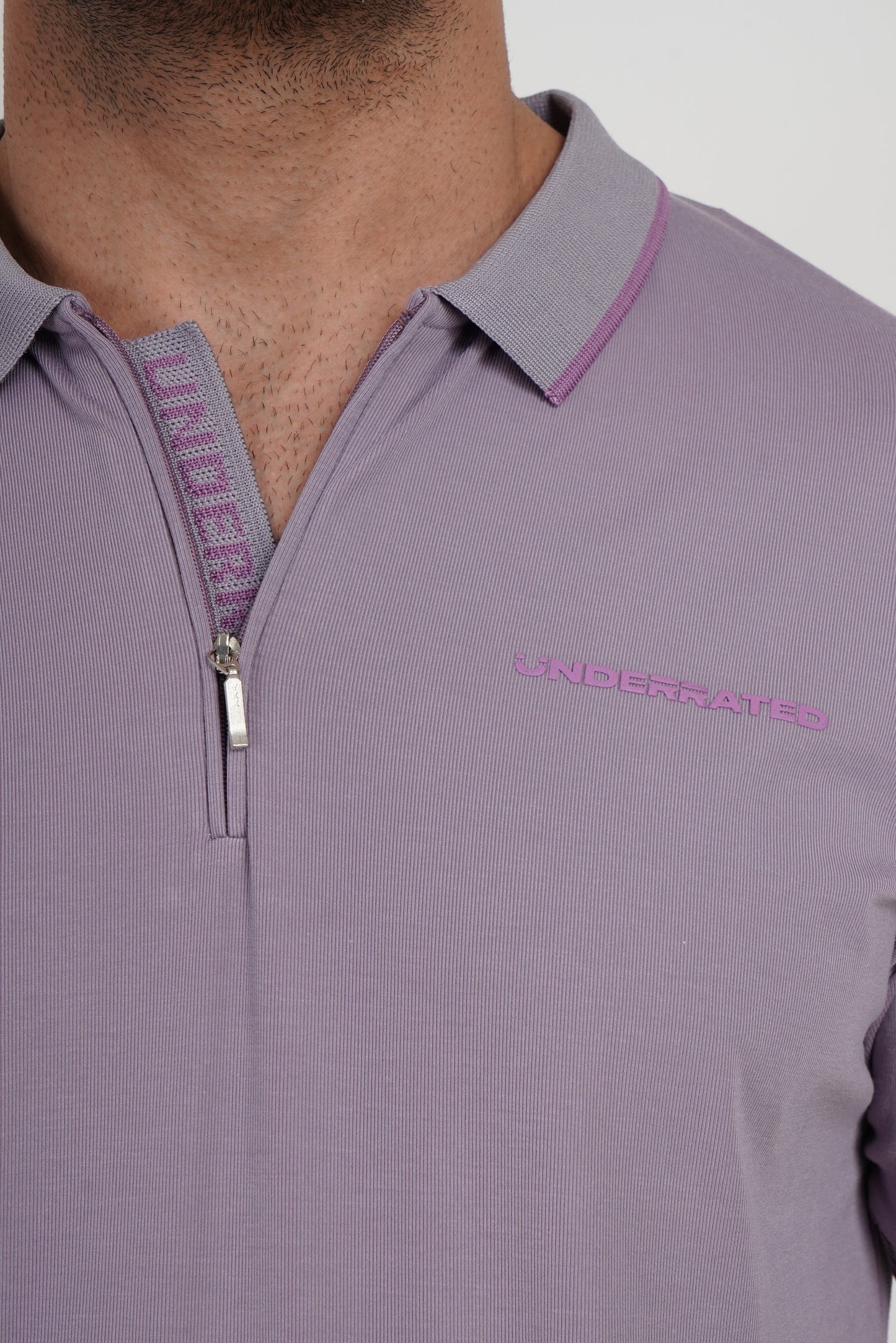 Men's Polo Neck T-shirt Combo - Pack of 2 Solid Essentials Black and Lavender