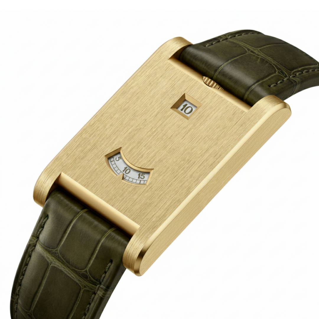 Rectangular DRYLAXO VX-580 dress watch by GIORGIO MARENO with a sleek design and clear hour markers.
