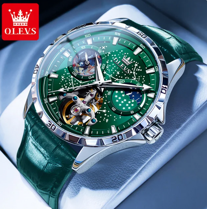 OLEVS 42mm Starry Sky Automatic Mechanical Men's Watch
