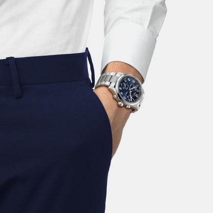 Tissot Xl Men Quartz Blue Dial Chronograph Stainless Steel Watch