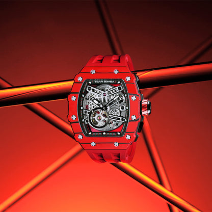 Luxury Carbon Fiber Automatic Watch: Durable, Stylish, Precise Self-Winding Timepiece