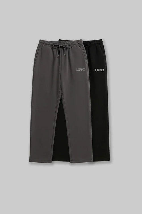 Pack of 2 Men's joggers combo - Black/ Ash Grey