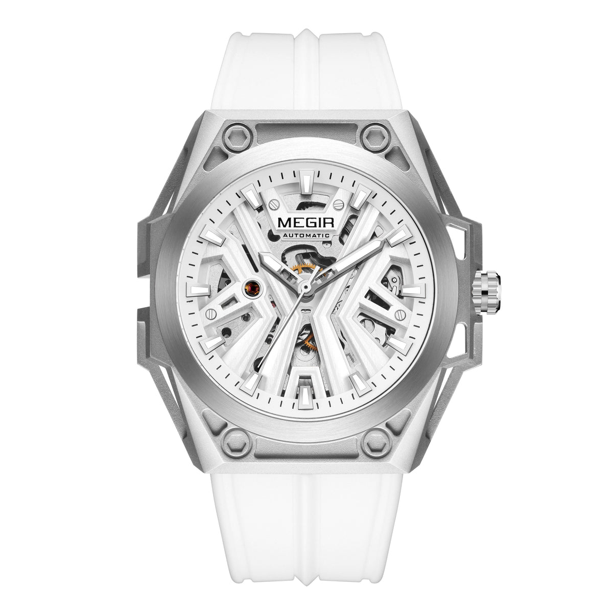 Skeleton Face Mechanical Watch - Stainless Steel Waterproof
