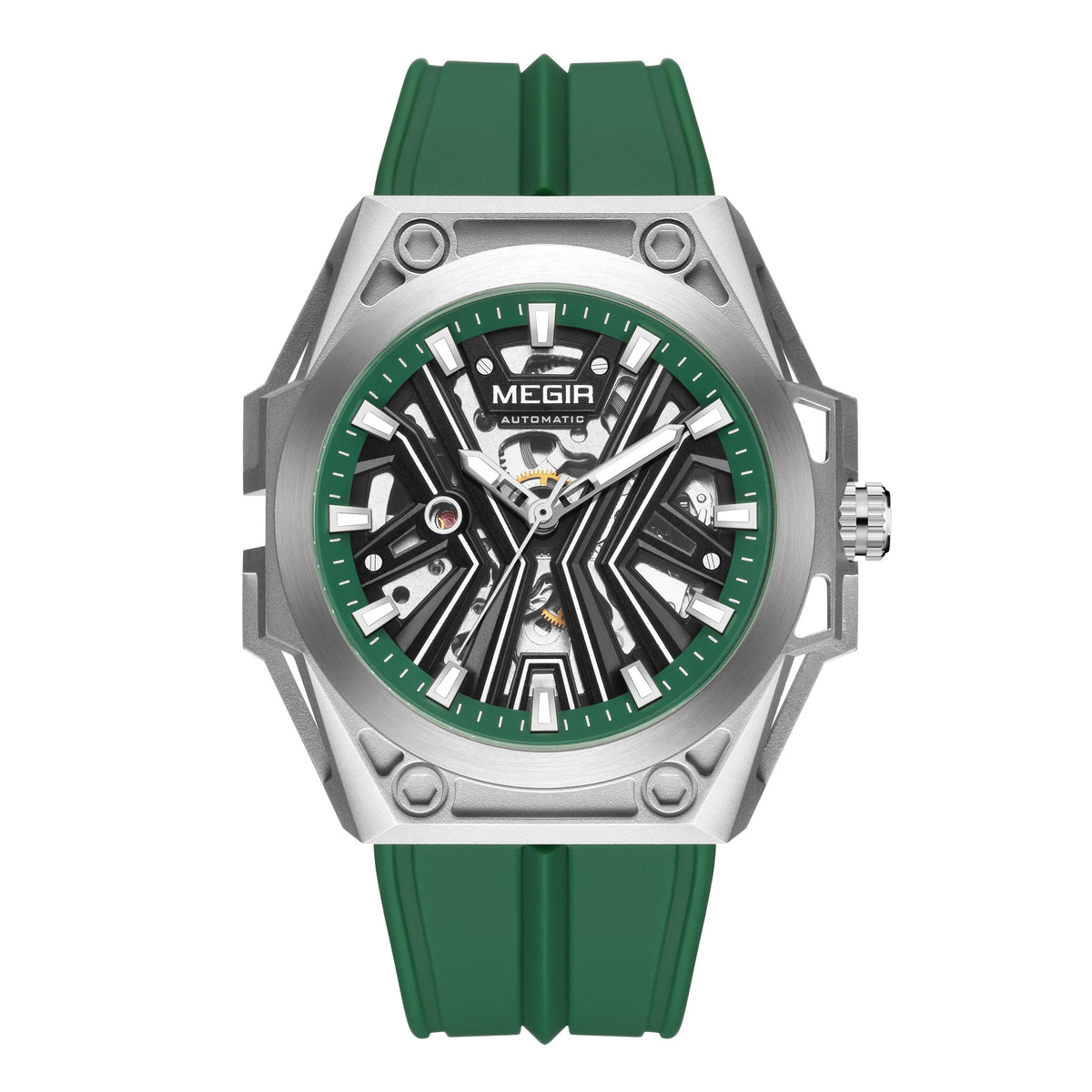 Skeleton Face Mechanical Watch - Stainless Steel Waterproof