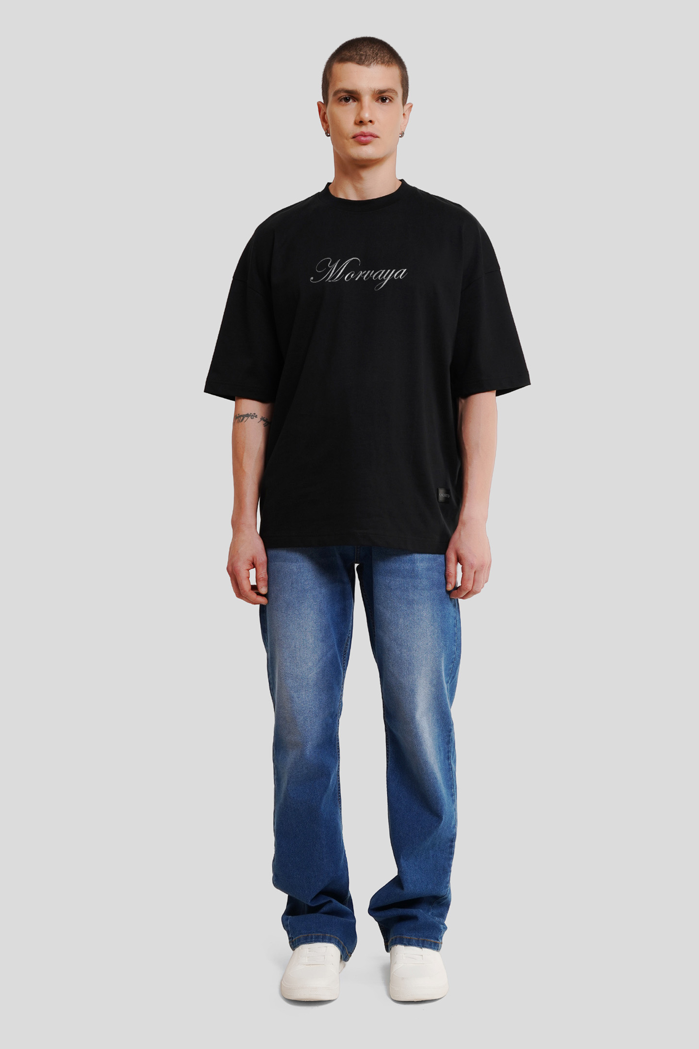 Blueberries Black Baggy Fit T-Shirt Men