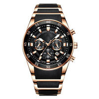 Rose Gold-Black Dial
