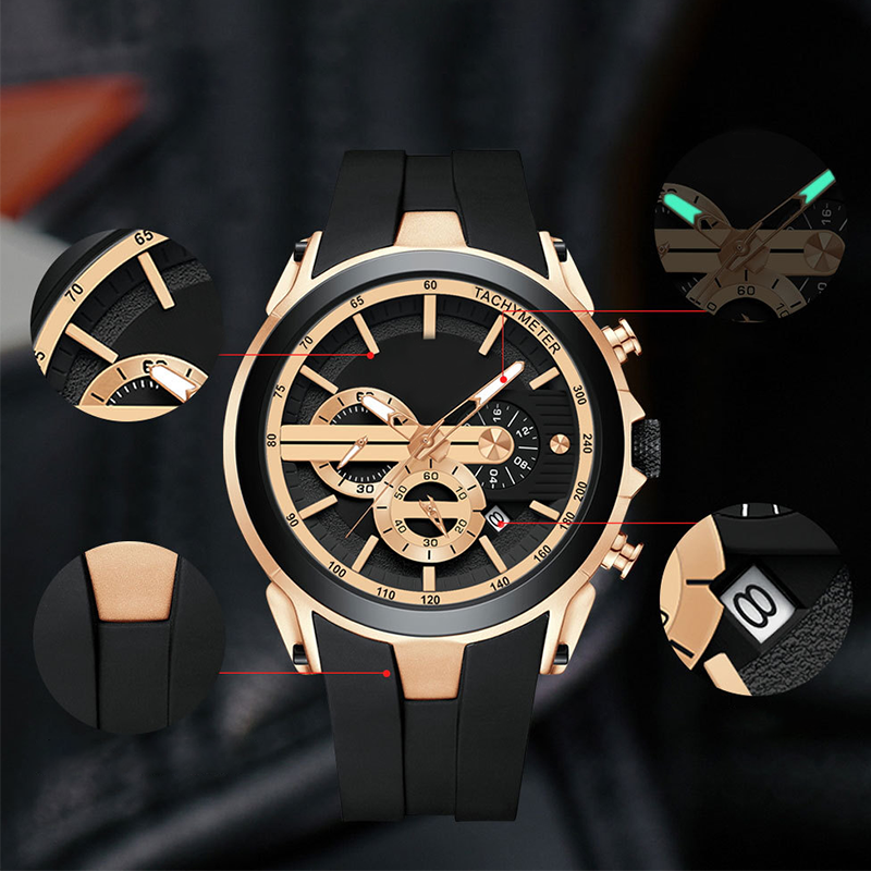 Stylish Sports Watch with Luminous Display